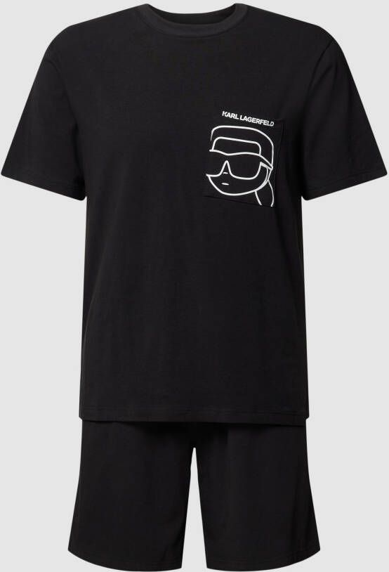 Karl Lagerfeld Pyjama met ronde hals model 'IKONIK 2.0'
