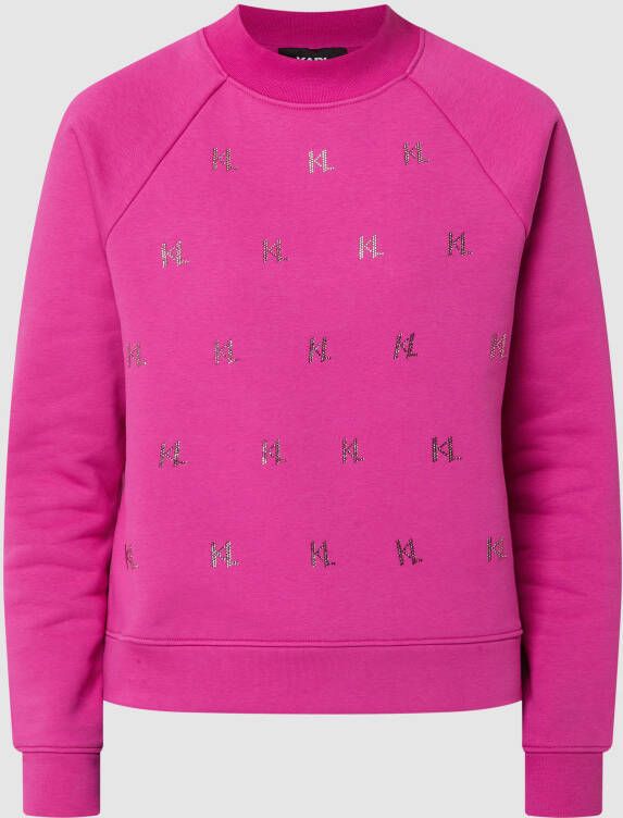 Karl Lagerfeld Sweatshirt met strass-steentjes