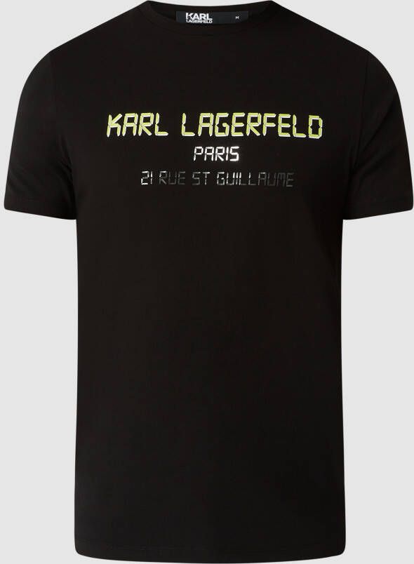 Karl Lagerfeld Rue St.Guillaume Logo T-shirt Zwart Heren