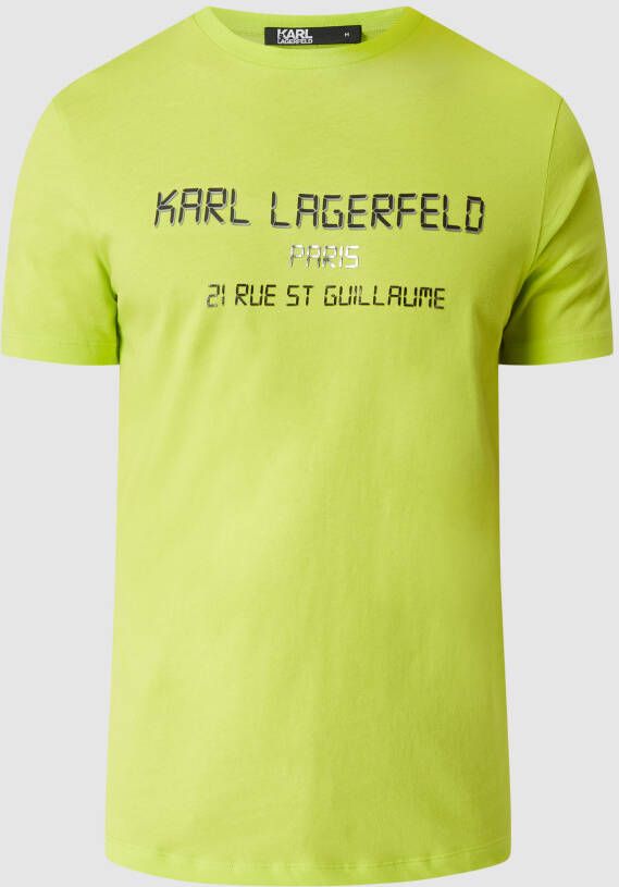 Karl Lagerfeld Rue St.Guillaume Logo T-shirt Geel Heren