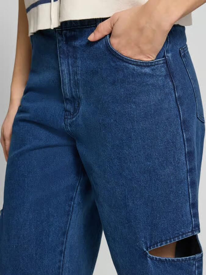 Karo Kauer Barrel jeans met zijwaartse cut-outs