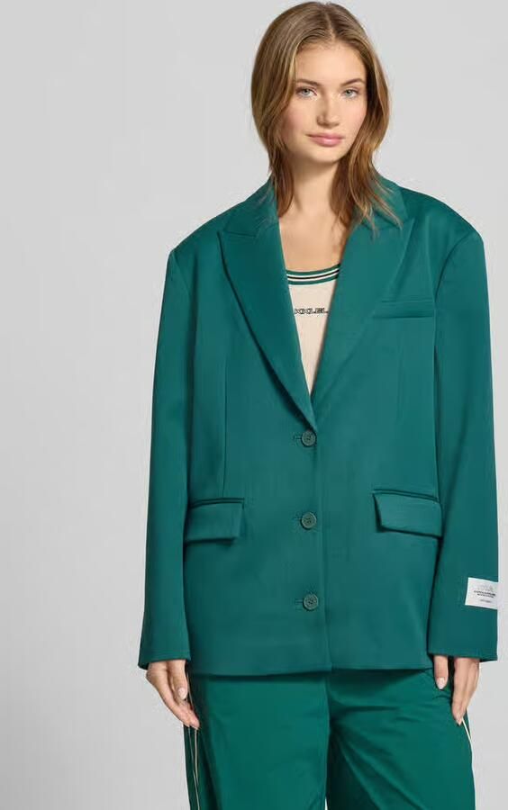 Karo Kauer Blazer met labelpatch en reverskraag