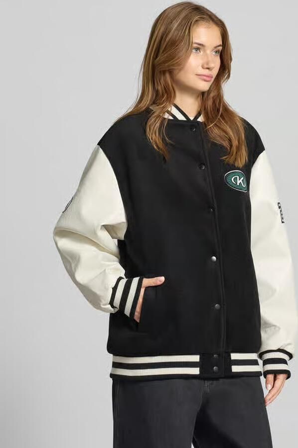 Karo Kauer Collegejack met label- en motiefstitchings - Foto 2