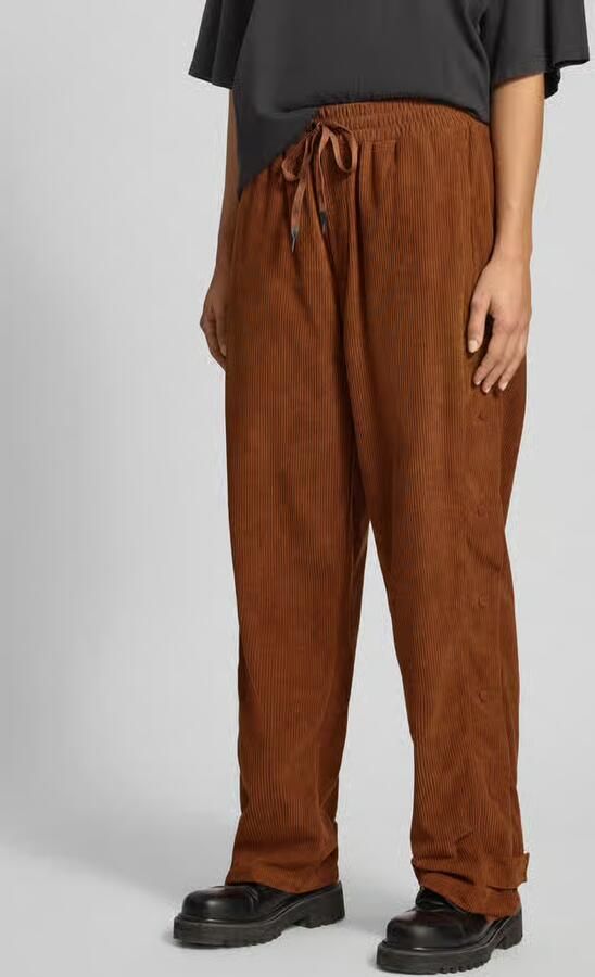 Karo Kauer Corduroy broek met elastische band - Foto 2