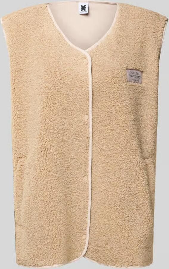 Karo Kauer Fleece bodywarmer met labeldetail