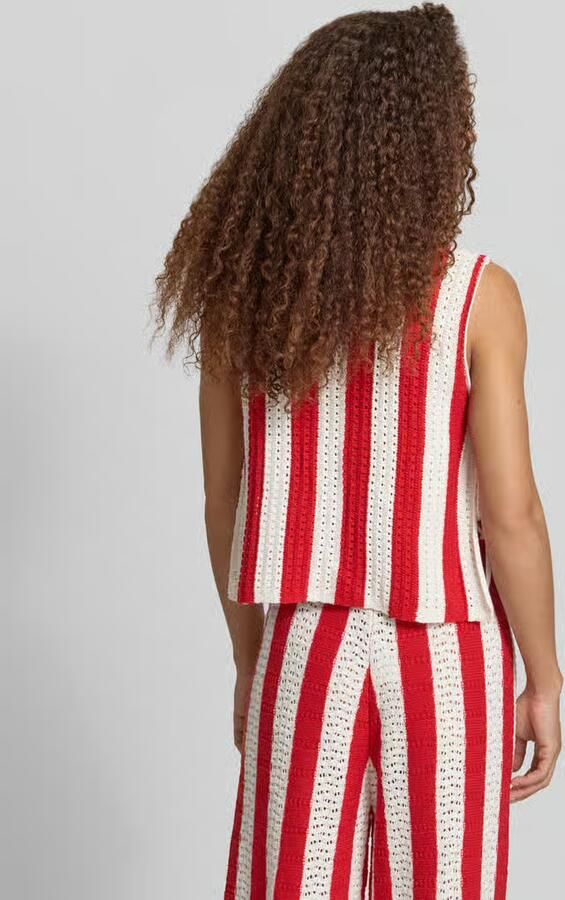 Karo Kauer Gebreid shirt met zijwaartse vetersluiting - Foto 2