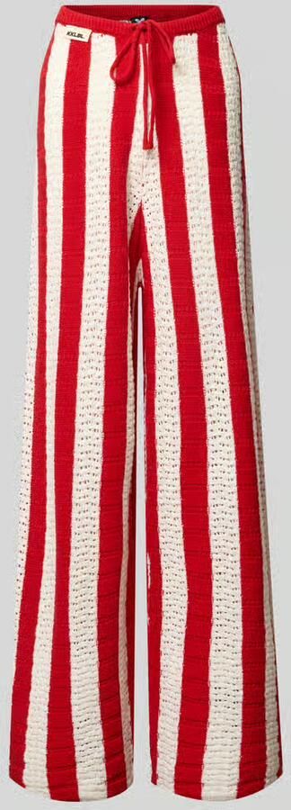 Karo Kauer Gebreide broek met labeldetail en elastische band