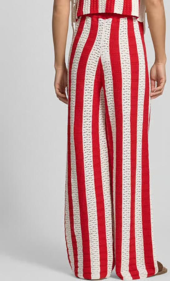 Karo Kauer Gebreide broek met labeldetail en elastische band - Foto 3