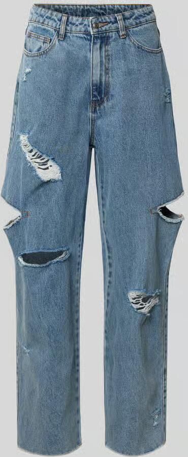 Karo Kauer Jeans in destroyed-look met cut-outs