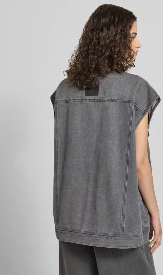 Karo Kauer jeansgilet met borstzakken