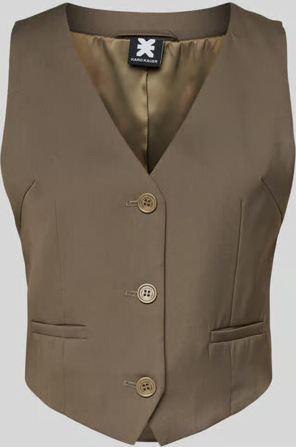 Karo Kauer Kort gilet met V-hals - Foto 2