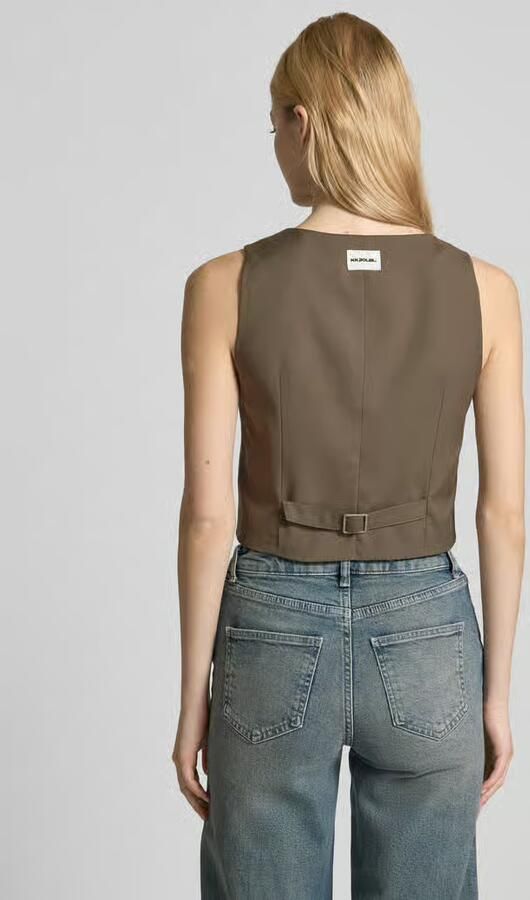 Karo Kauer Kort gilet met V-hals - Foto 3