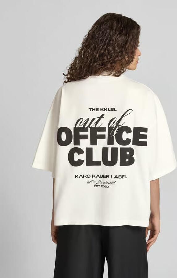 Karo Kauer Kort oversized t-shirt met labelprint - Foto 3