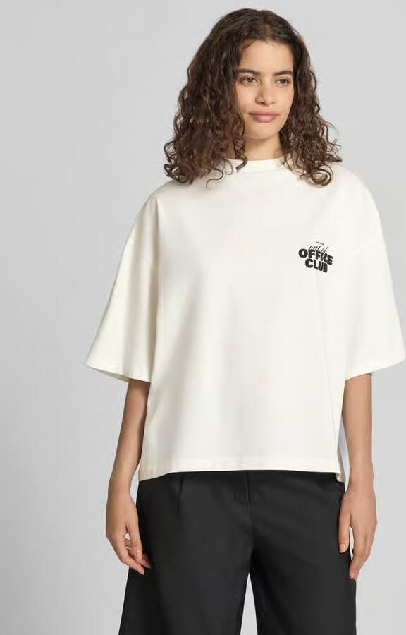 Karo Kauer Kort oversized t-shirt met labelprint - Foto 2