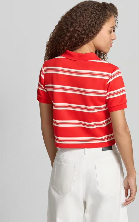 Karo Kauer Kort poloshirt met labelpatch - Foto 3