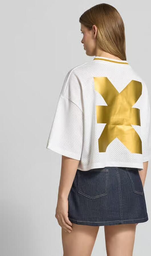 Karo Kauer Kort T-shirt met logoprint aan de achterkant - Foto 3
