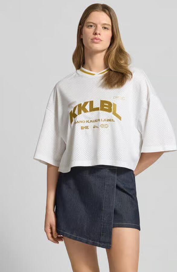 Karo Kauer Kort T-shirt met logoprint aan de achterkant - Foto 2