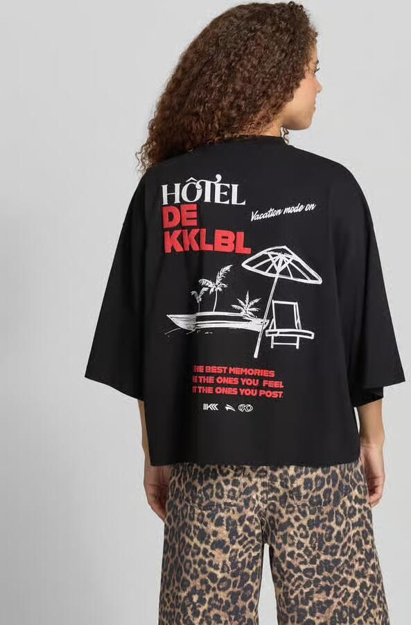 Karo Kauer Kort T-shirt met statementprint model 'Vacation' - Foto 2