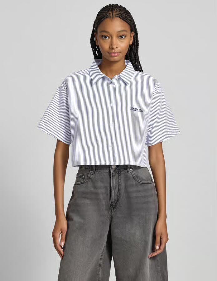 Karo Kauer Korte overhemdblouse met labelstitching - Foto 2