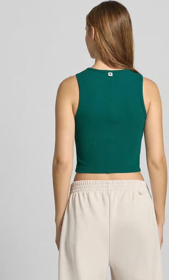 Karo Kauer Korte tanktop met labelpatch