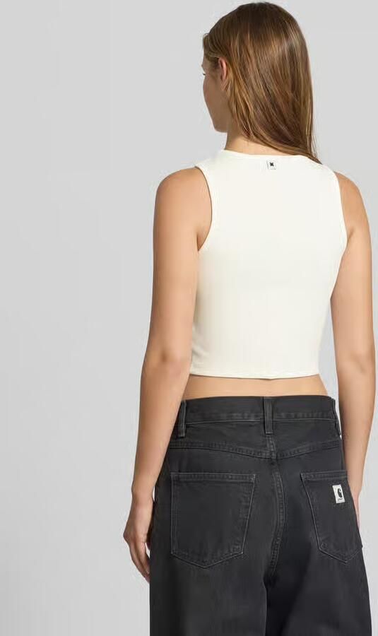 Karo Kauer Korte tanktop met labelpatch