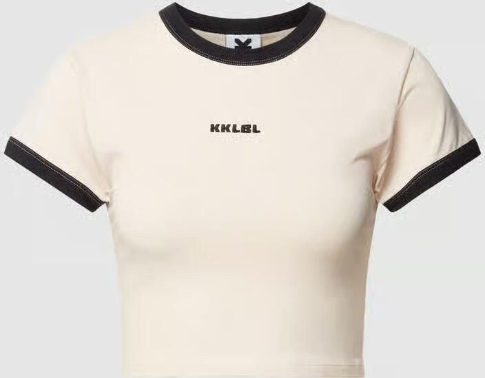 Karo Kauer Korte top met labeldetail