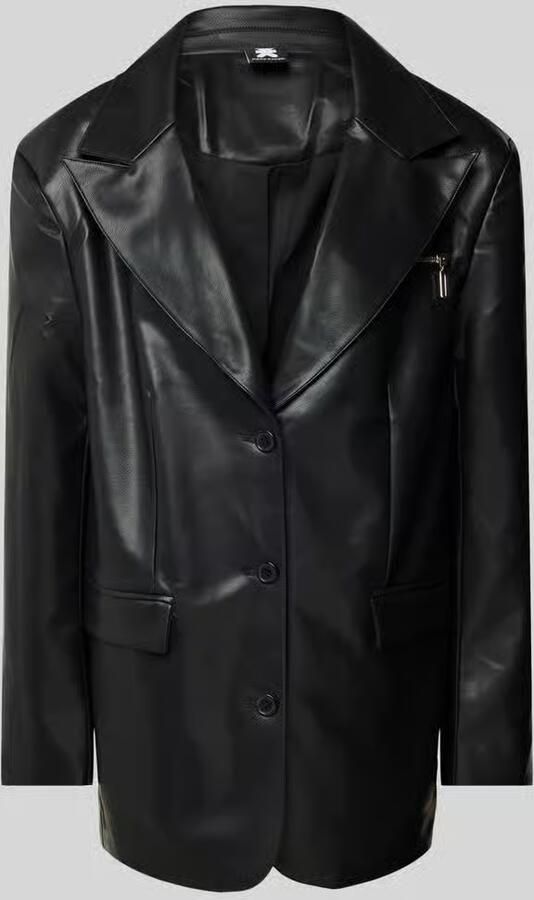 Karo Kauer Leren blazer met reverskraag