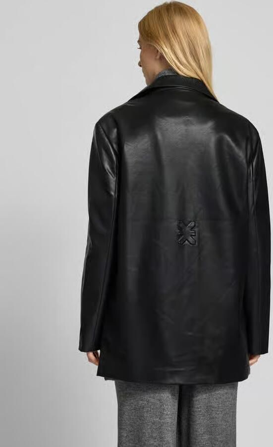 Karo Kauer Leren blazer met reverskraag - Foto 3