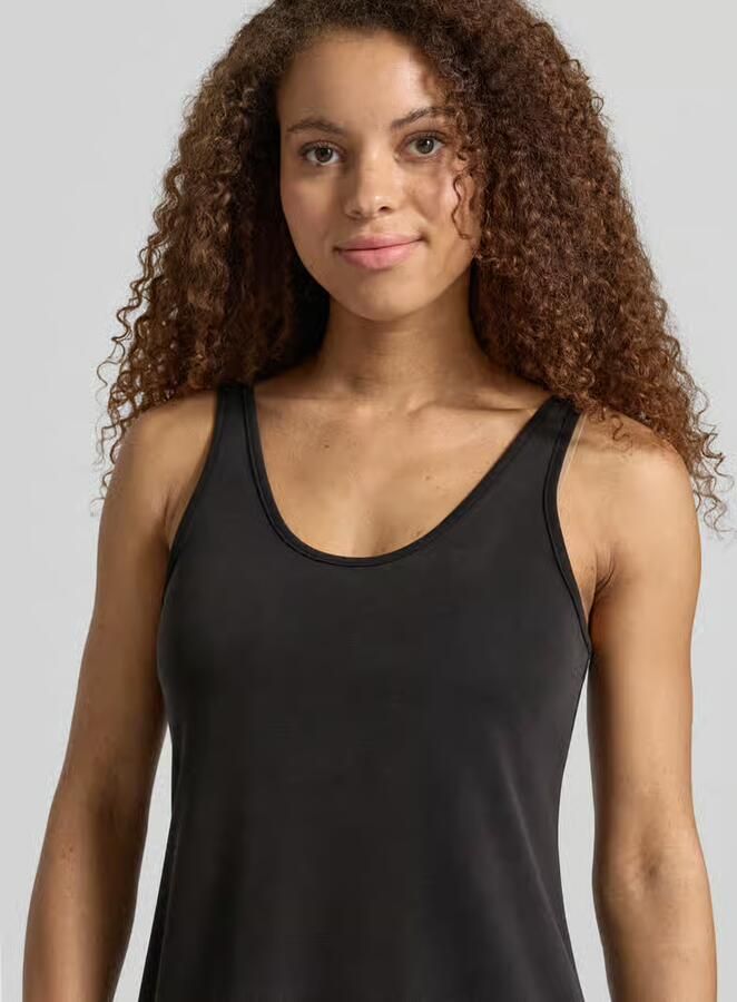 Karo Kauer Maxi-jurk met ronde hals en gestikt logo