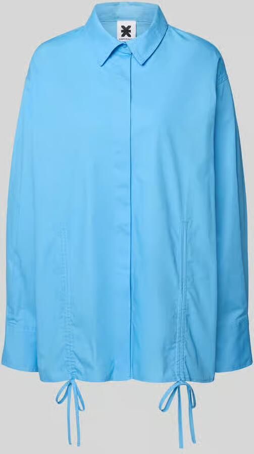 Karo Kauer Oversized blouse met trekkoord en verborgen knoopsluiting