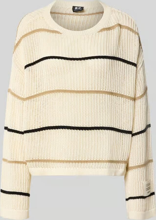 Karo Kauer oversized gebreide pullover met labeldetail en ronde hals