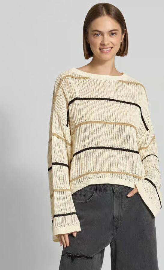 Karo Kauer oversized gebreide pullover met labeldetail en ronde hals - Foto 3