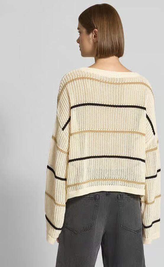 Karo Kauer oversized gebreide pullover met labeldetail en ronde hals - Foto 2