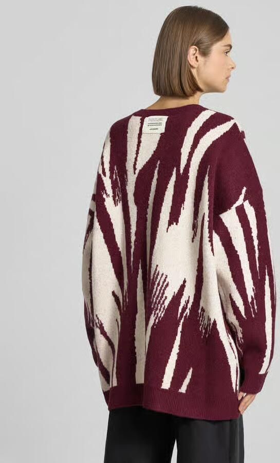 Karo Kauer Oversized pullover met grafisch motief