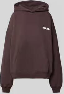 Karo Kauer oversized hoodie met labelprints en kangoeroezak