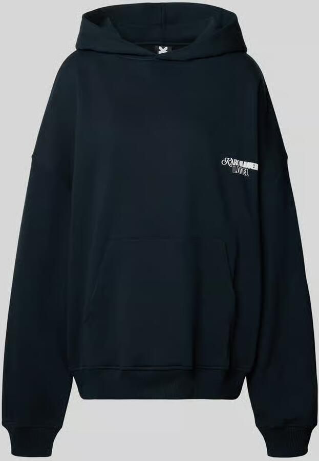 Karo Kauer Oversized hoodie met labelstitching model 'No Hustle' - Foto 2