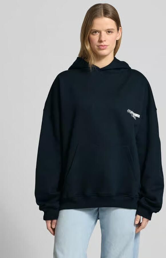 Karo Kauer Oversized hoodie met labelstitching model 'No Hustle' - Foto 2