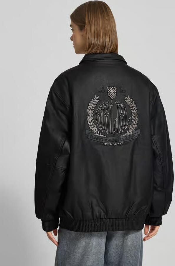 Karo Kauer Oversized jack in leerlook