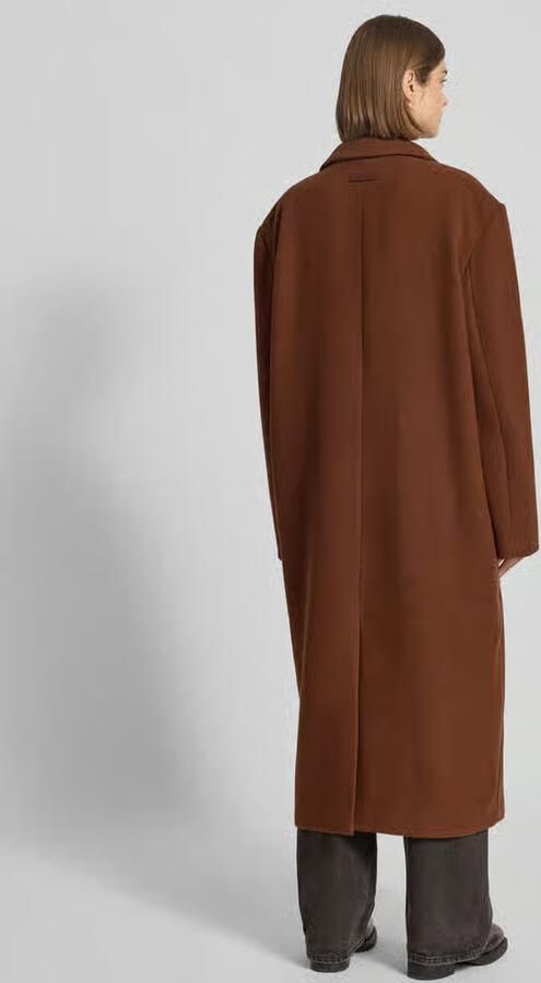 Karo Kauer Oversized lange jas met reverskraag