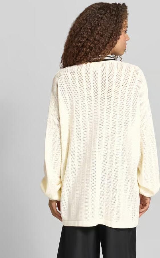 Karo Kauer Oversized shirt met lange mouwen in tricotlook met polokraag - Foto 2