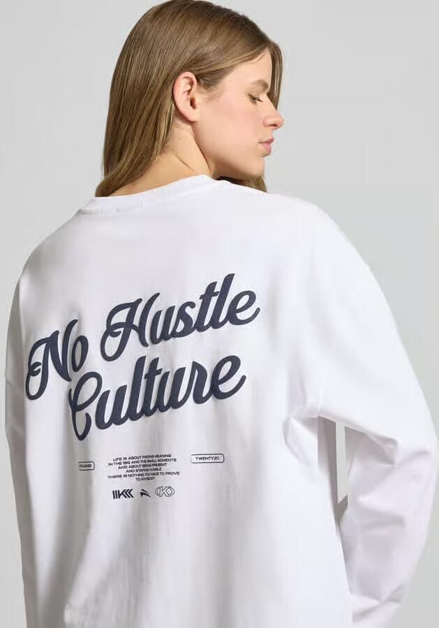 Karo Kauer Oversized shirt met lange mouwen met statementprint op de achterkant - Foto 3