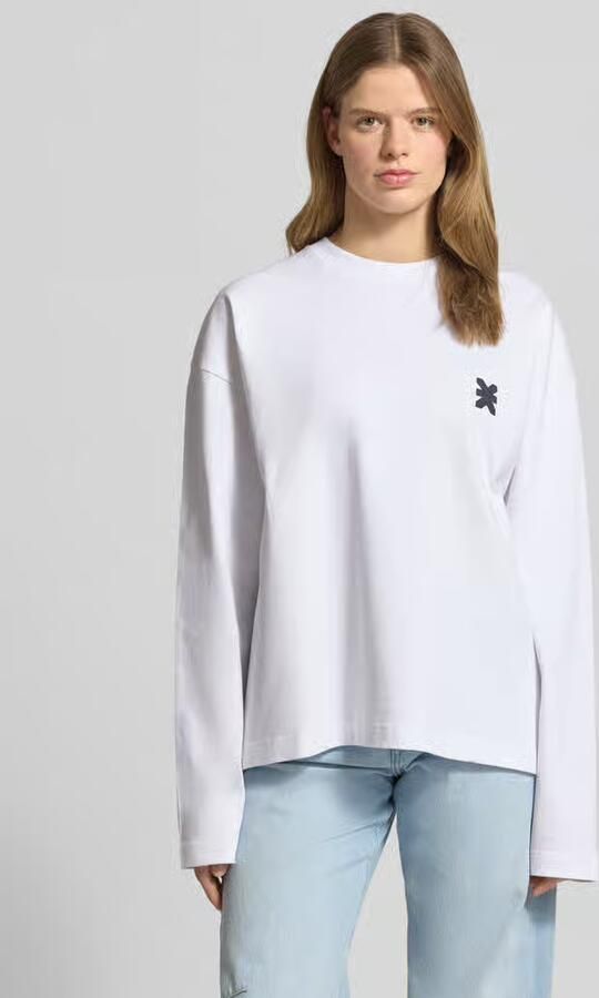 Karo Kauer Oversized shirt met lange mouwen met statementprint op de achterkant - Foto 4