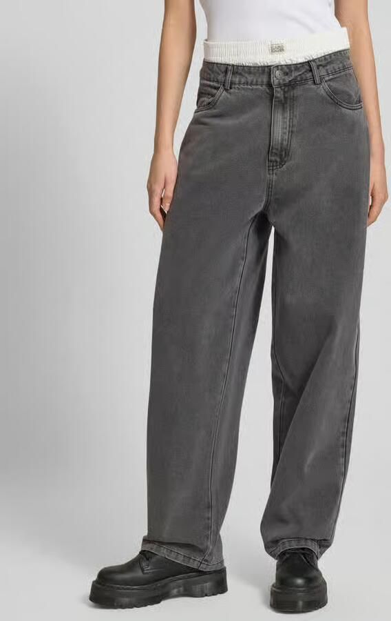 Karo Kauer relaxed fit jeans in boxershort-look - Foto 2