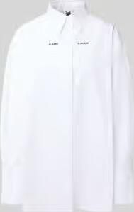 Karo Kauer relaxed fit overhemdblouse met gestikt logo