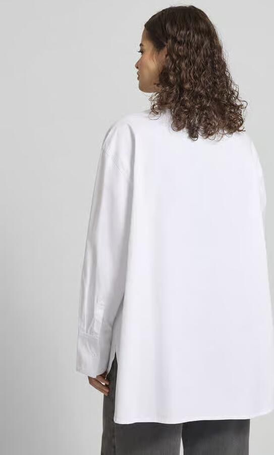 Karo Kauer relaxed fit overhemdblouse met gestikt logo - Foto 3