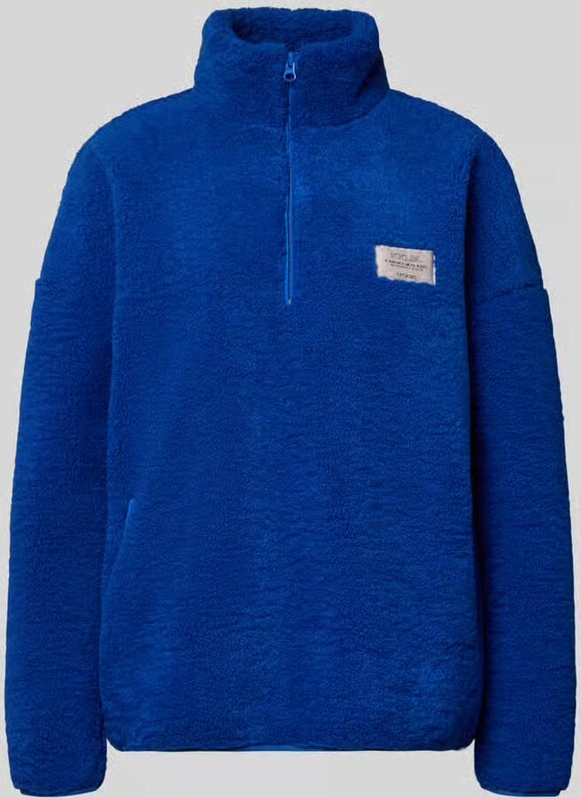 Karo Kauer relaxed fit trui van teddyfleece met labelpatch