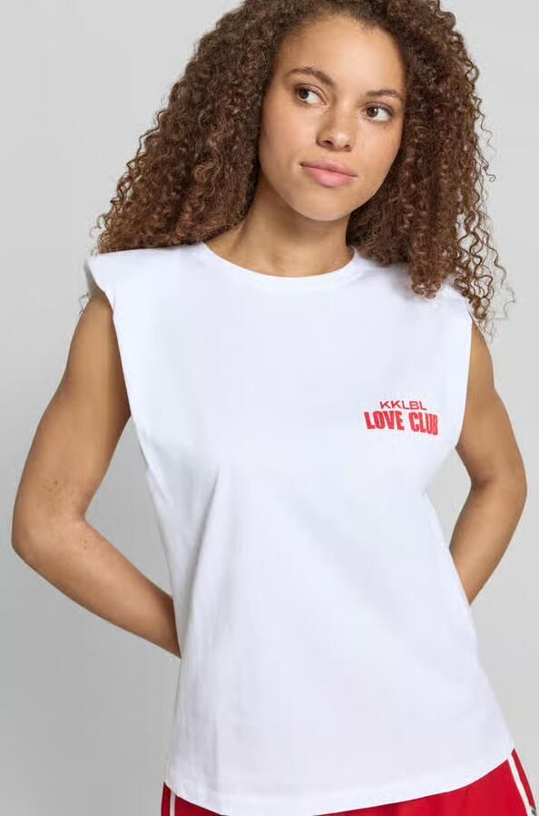 Karo Kauer Tanktop met statementprint model 'Love Club'