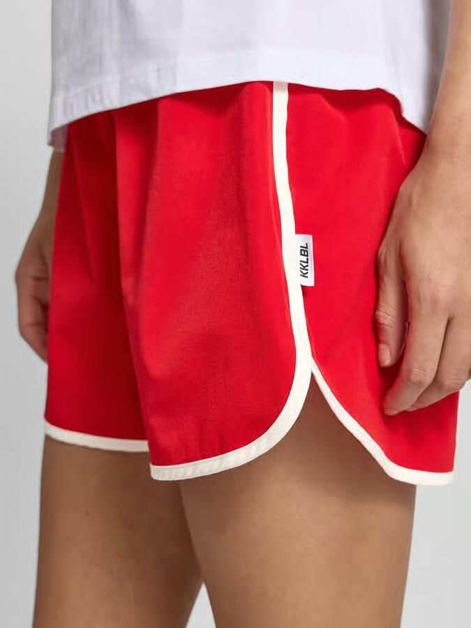 Karo Kauer Track short met elastische band en labeldetail