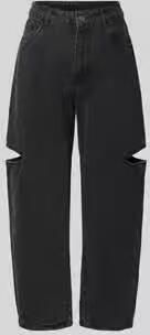 Karo Kauer Wide leg jeans met cut out