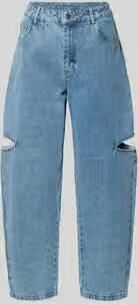 Karo Kauer Wide leg jeans met cut out